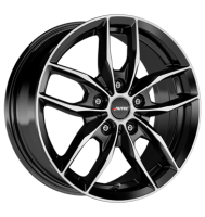 Autec Bavaris 8x19 ET30 5x112 66,6 schwarz poliert