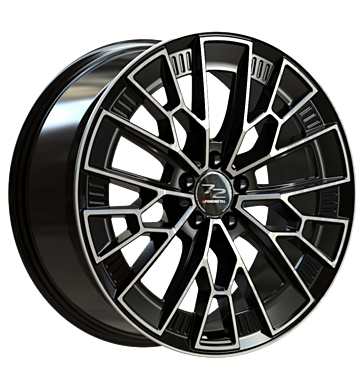 Fondmetal 1972 9x20 ET21 5x112 66,5 glossy black machined