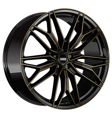 Fondmetal STC-23 10x23 ET32 5x112 66,5 black clearcoat glossy gold machined