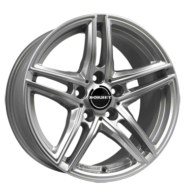 Borbet XR 7,5x17 ET45 5x112 66,6 brillant silver