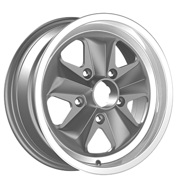 Fondmetal HF15 5x15 ET48 5x130 71,6 matt silver machined lip