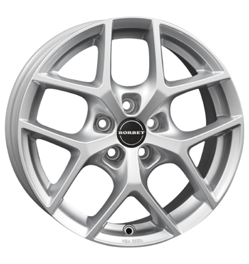 Borbet Y 7,5x17 ET47 5x100 64 crystal silver