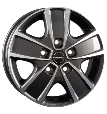 Borbet CWG 6x16 ET68 5x118 71,1 mistral anthracite polished glossy