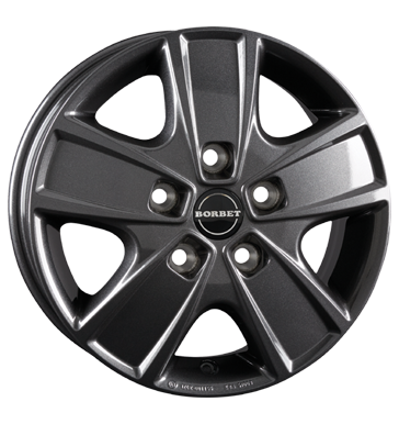Borbet CWG 6x16 ET68 5x130 78,1 mistral anthracite glossy