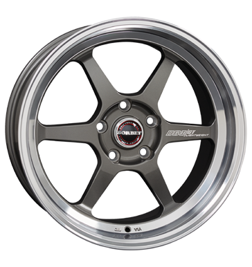 Borbet DB8GT 8,5x18 ET25 5x112 72,5 graphite rim polished