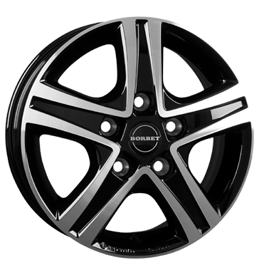 Borbet CWD 6x16 ET68 5x118 71,1 black glossy polished