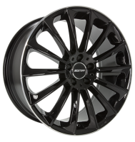 GMP Stellar 8,5x19 ET45 5x112 66,6 shiny black diamond lip