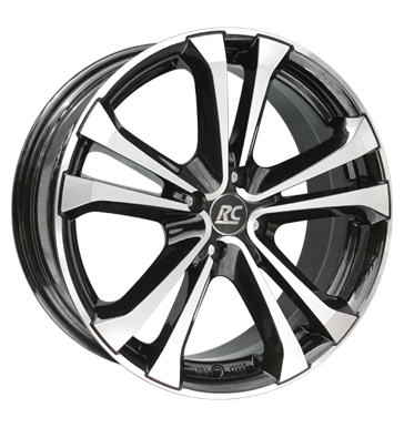 RCDesign RC17 7,5x17 ET35 4x100 63,4 schwarz glanz vollpoliert