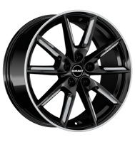 Borbet LX18 8x18 ET40 5x112 66,6 black matt silver spoke rim