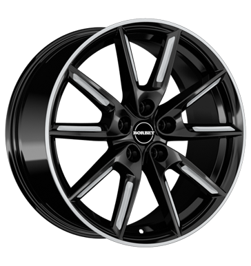Borbet LX18 8x18 ET44 5x112 57,1 black matt silver spoke rim