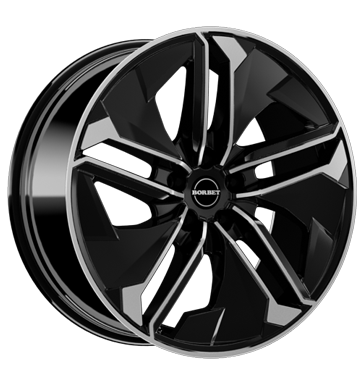 Borbet TX 9x20 ET30 5x112 66,5 black polished glossy