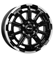 Brock B45 7x17 ET45 6x120 74,6 schwarz glanz vollpoliert