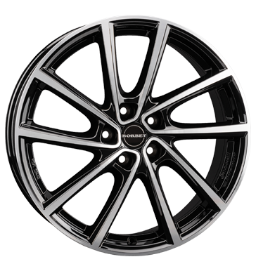 Borbet V 7x19 ET34 5x112 66,5 black polished glossy