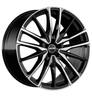 GMP Sparta 9,5x22 ET37 5x112 66,6 black diamond