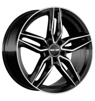 GMP Fasten 7,5x17 ET45 5x112 66,6 black diamond