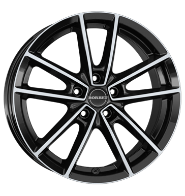 Borbet W 8x20 ET45 5x112 66,6 black polished glossy