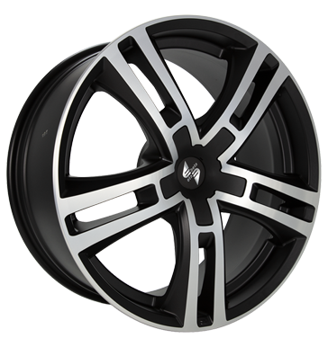Eta Beta Uriel 9x20 ET45 5x120 72,6 black matt polish - black cap