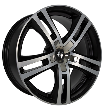 Eta Beta Uriel 9x20 ET45 5x120 74,1 black matt polish - inox cap