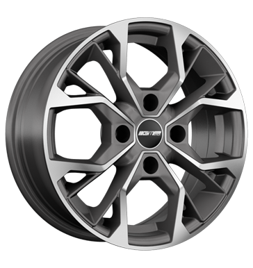 GMP Matisse 5,5x15 ET40 4x100 73,1 anthracite matt diamond