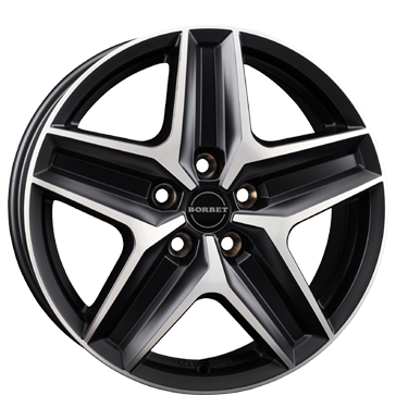 Borbet CWZ 7,5x18 ET43 5x120 65,1 black polished matt
