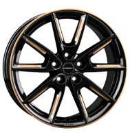 Borbet LX18 8x18 ET40 5x112 66,6 black glossy gold spoke rim