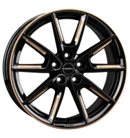 Borbet LX18 8x18 ET44 5x112 57,1 black glossy gold spoke rim