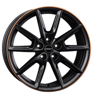 Borbet LX18 8x18 ET48 5x112 66,6 black matt rim copper