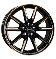 Borbet LX19 8x19 ET40 5x112 66,5 black glossy gold spoke rim