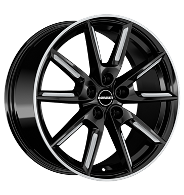 Borbet LX19 8x19 ET45 5x108 72,5 black matt silver spoke rim
