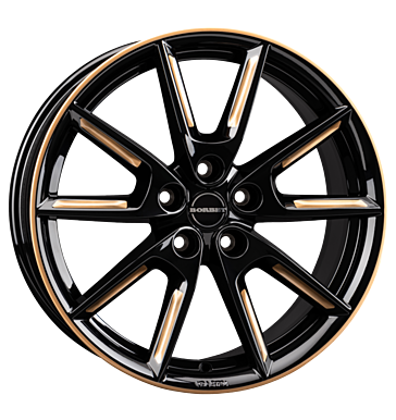 Borbet LX19 8x19 ET50 5x114,3 72,5 black glossy gold spoke rim
