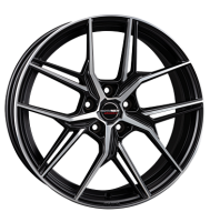 Borbet QX 8x19 ET40 5x112 66,5 black polished matt