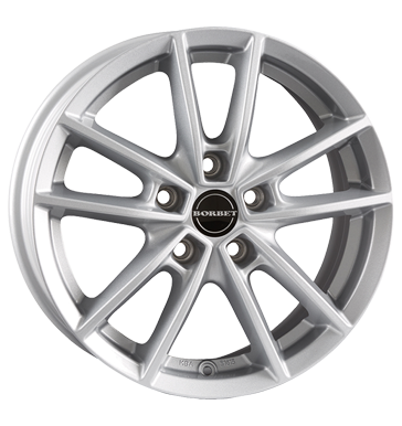 Borbet W 6x15 ET45 5x100 64,1 crystal silver