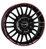 Borbet CW3 7,5x18 ET48 5x112 66,6 black glossy red ring