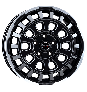 Borbet CW7 7,5x18 ET53 5x130 78,1 black rim polished glossy