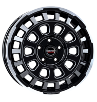 Borbet CW7 8x18 ET50 6x130 84,1 black rim polished glossy