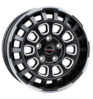 Borbet CW7 8x18 ET53 5x120 65,1 black rim window polished...