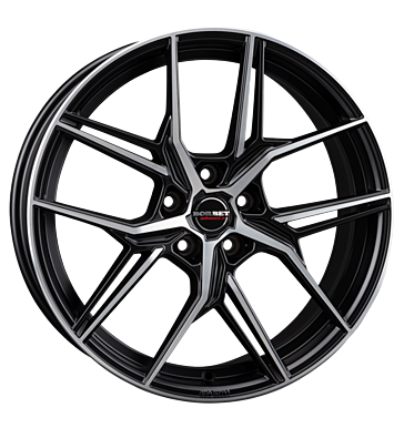 Borbet QX 8x19 ET49 5x112 66,5 black polished matt