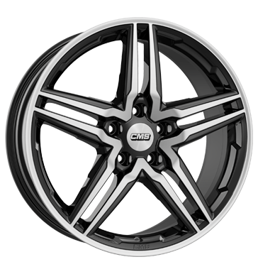 CMS C29 7,5x17 ET36 5x112 66,5 diamond black gloss