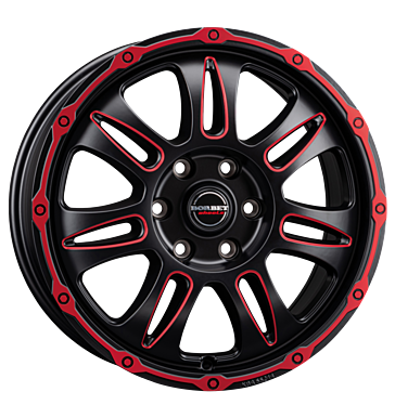 Borbet CW8 8x18 ET45 6x120 74,6 red rim window polished matt