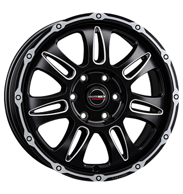Borbet CW8 8x18 ET45 6x139,7 93,1 black rim window polished matt