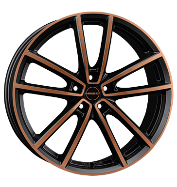Borbet W 8x18 ET48 5x112 66,6 black copper polished matt