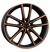 Borbet W 8x19 ET37 5x112 66,5 black copper polished matt