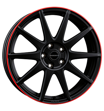 Borbet GTX 8x19 ET50 5x114,3 72,5 black matt rim red