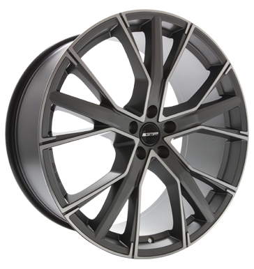 GMP Gunner 8,5x21 ET38 5x112 66,6 matt anthracite diamond