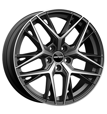 GMP Lunica 7,5x18 ET45 5x112 66,6 anthracite matt diamond