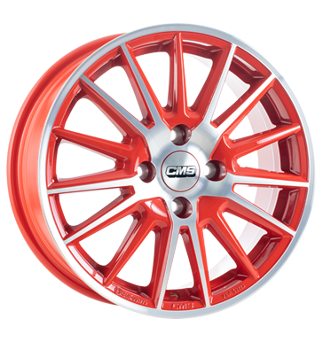 CMS C23 6,5x16 ET47,5 4x108 63,4 diamond red gloss
