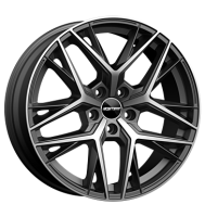 GMP Lunica 9,5x20 ET40 5x112 66,6 anthracite matt diamond