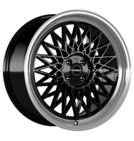 Borbet B 7,5x16 ET35 4x100 64,1 black rim polished