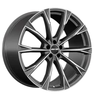 GMP Totale 10x22 ET18 5x112 66,5 matt anthracite diamond