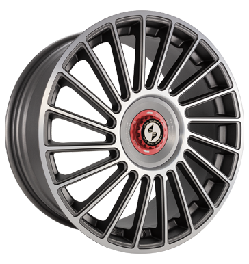 Eta Beta Venti-R ZV 8,5x20 ET38 5x115 78,1 Anthr. matt full pol. R.Silber/M.Rot